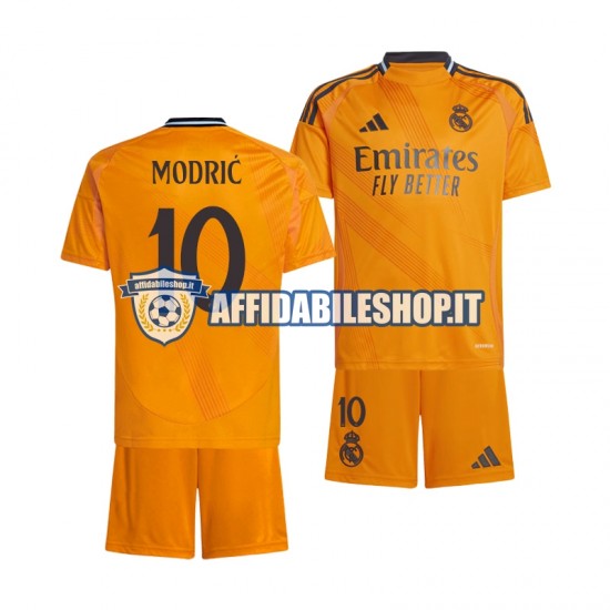 Maglia Real Madrid Modrić 10 2024-2025 Bambino 3-13 anni Manica Corta, Gara Away