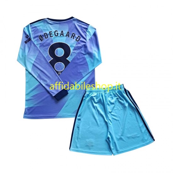 Maglia Arsenal Odegaard 8 2024-2025 Bambino 3-13 anni Manica Lunga, Gara Terza