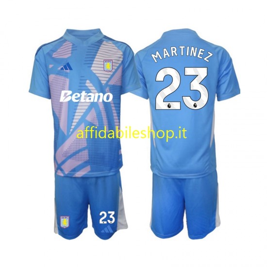 Maglia Aston Villa Portiere Emiliano Martinez 23 2024-2025 Bambino 3-13 anni Manica Corta, Gara Terza