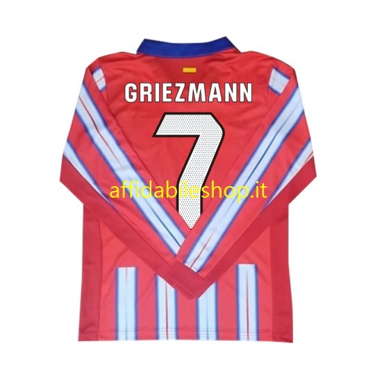 Maglia Atlético Madrid Antoine Griezmann 7 2024-2025 Uomo Manica Lunga, Gara Home