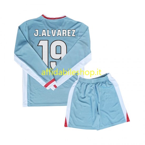 Maglia Atlético Madrid Julian Alvarez 19 2024-2025 Bambino 3-13 anni Manica Lunga, Gara Away