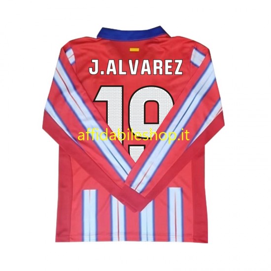 Maglia Atlético Madrid Julian Alvarez 19 2024-2025 Uomo Manica Lunga, Gara Home