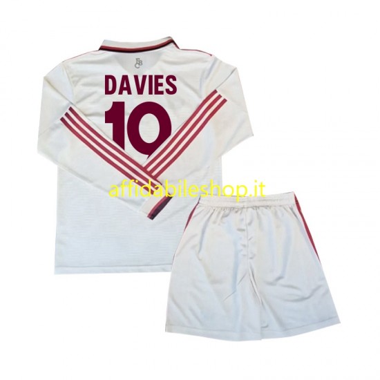 Maglia FC Bayern München Davies 19 2024-2025 Bambino 3-13 anni Manica Lunga, Gara Terza