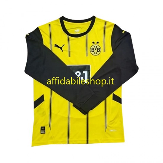 Maglia Borussia Dortmund 2024-2025 Uomo Manica Lunga, Gara Home