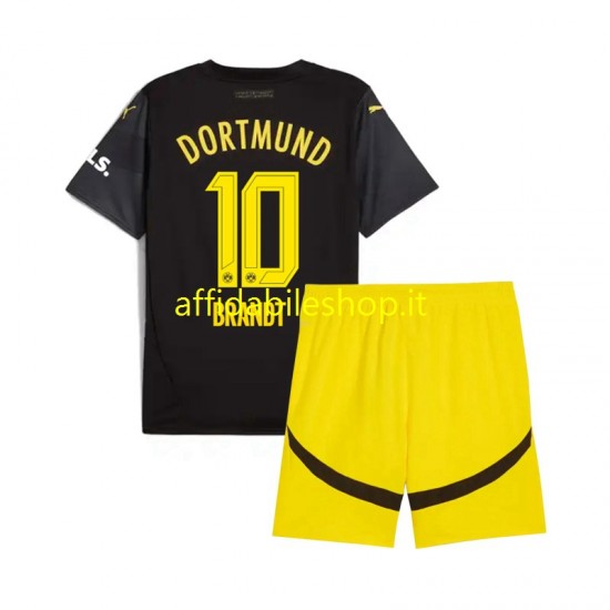 Maglia Borussia Dortmund Julian Brandt 10 2024-2025 Bambino 3-13 anni Manica Corta, Gara Away