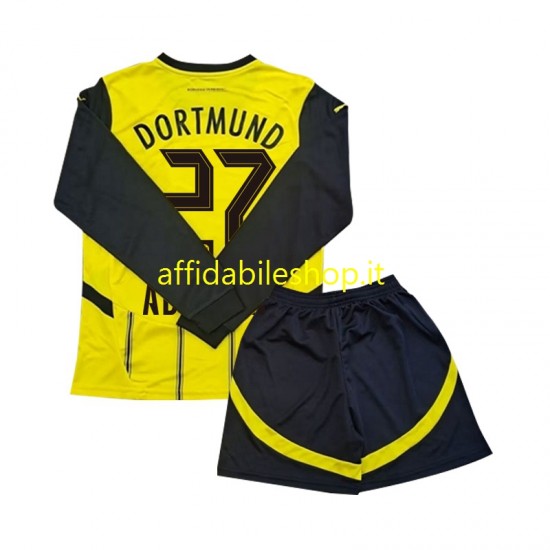 Maglia Borussia Dortmund Karim Adeyemi 27 2024-2025 Bambino 3-13 anni Manica Lunga, Gara Home