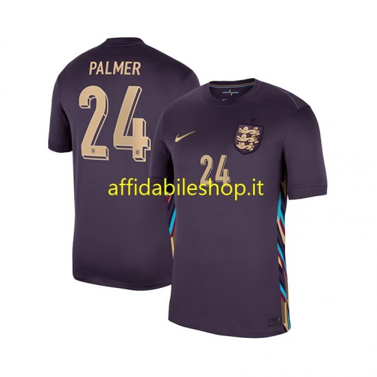 Maglia Inghilterra Cole Palmer 24 2024 Uomo Manica Corta, Gara Away