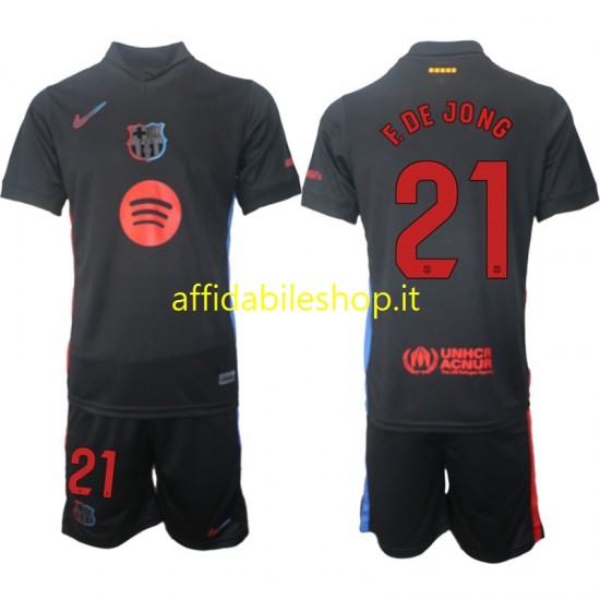 Maglia FC Barcelona F DE JONG 21 2024-2025 Bambino 3-13 anni Manica Corta, Gara Away