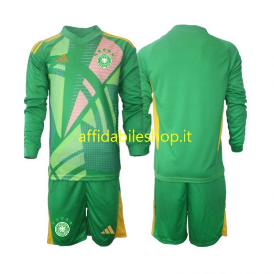 Maglia Germania Portiere 2024-2025 Bambino 3-13 anni Manica Lunga, Gara Terza