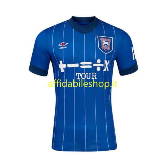 Maglia Ipswich Town 2024-2025 Uomo Manica Corta, Gara Home