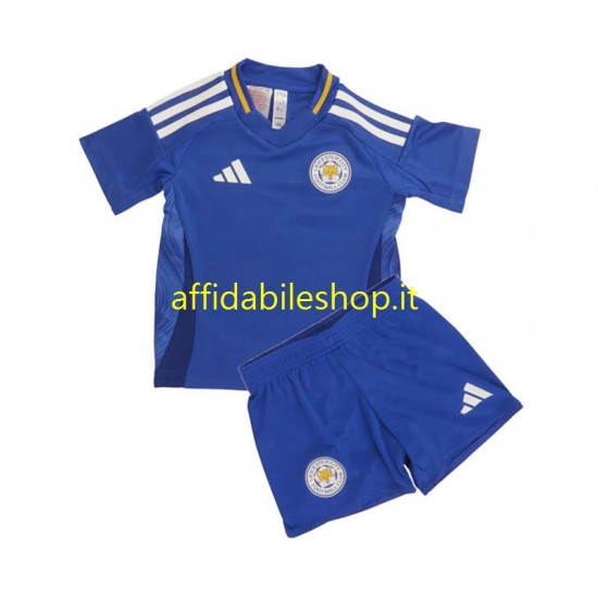 Maglia Leicester City 2024-2025 Bambino 3-13 anni Manica Corta, Gara Home