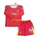 Maglia Liverpool Chiesa 14 2024-2025 Bambino 3-13 anni Manica Lunga, Gara Home