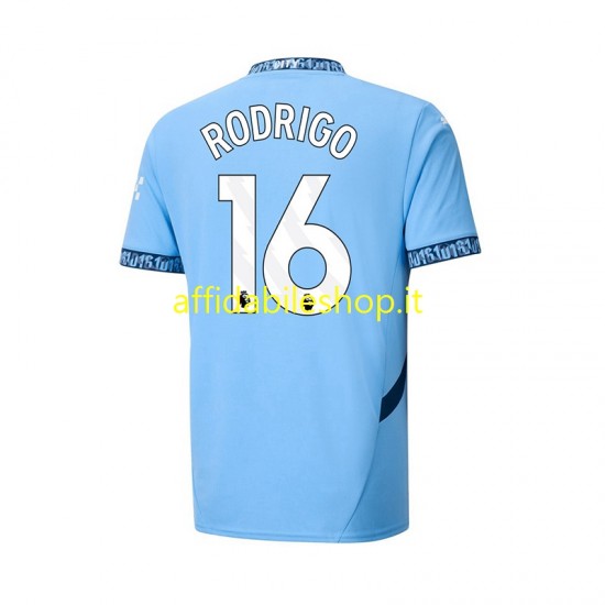 Maglia Manchester City RODRIGO 16 2024-2025 Uomo Manica Corta, Gara Home