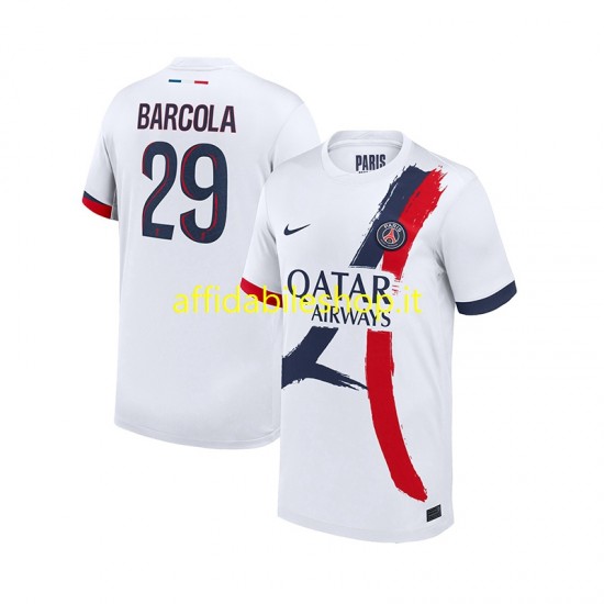 Maglia Paris Saint-Germain Bradley Barcola 29 2024-2025 Uomo Manica Corta, Gara Away