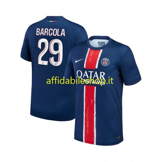 Maglia Paris Saint-Germain Bradley Barcola 29 2024-2025 Uomo Manica Corta, Gara Home