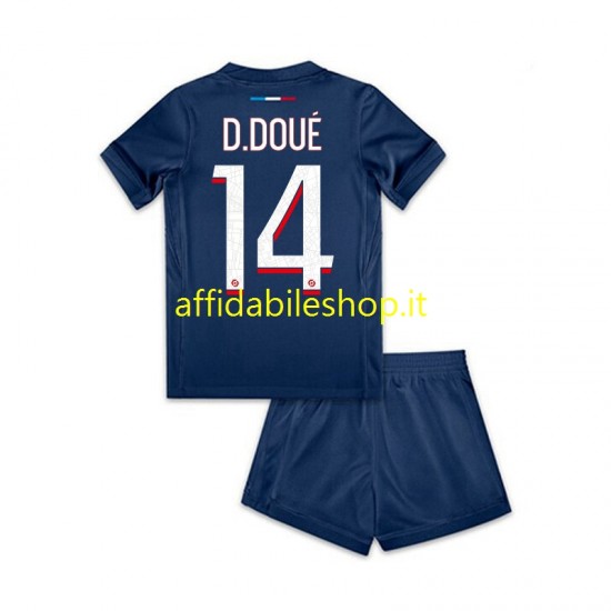 Maglia Paris Saint-Germain Desire Doue 14 2024-2025 Bambino 3-13 anni Manica Corta, Gara Home