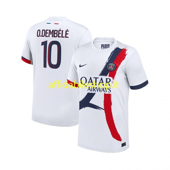 Maglia Paris Saint-Germain Ousmane Dembele 10 2024-2025 Uomo Manica Corta, Gara Away