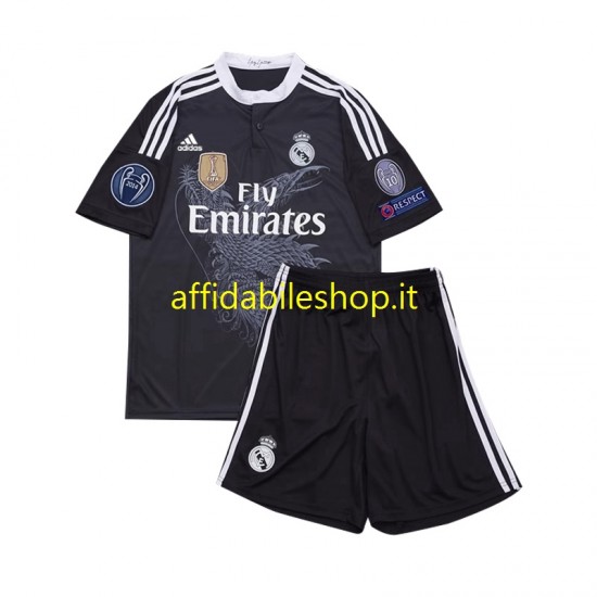 Maglia Real Madrid Retro 2014 Bambino 3-13 anni Manica Corta, Gara Terza