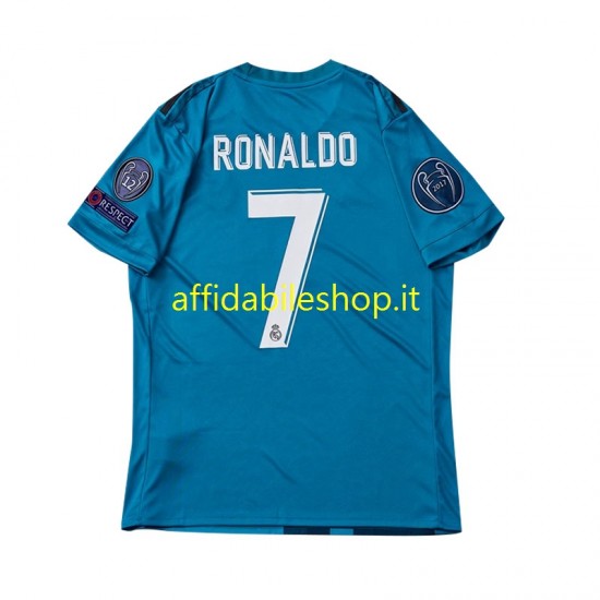 Maglia Real Madrid Cristiano Ronaldo 7 Retro 2017 Bambino 3-13 anni Manica Corta, Gara Terza