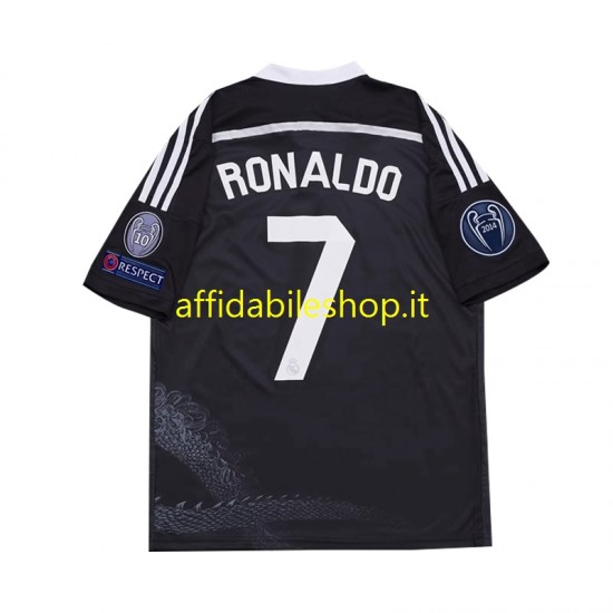 Maglia Real Madrid Cristiano Ronaldo 7 Retro 2014 Uomo Manica Corta, Gara Terza