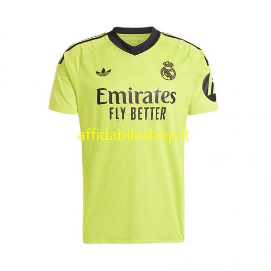 Maglia Real Madrid Portiere COURTOIS 1 2024-2025 Uomo Manica Corta, Gara Terza