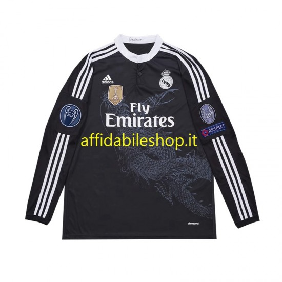 Maglia Real Madrid Retro 2014 Uomo Manica Lunga, Gara Terza