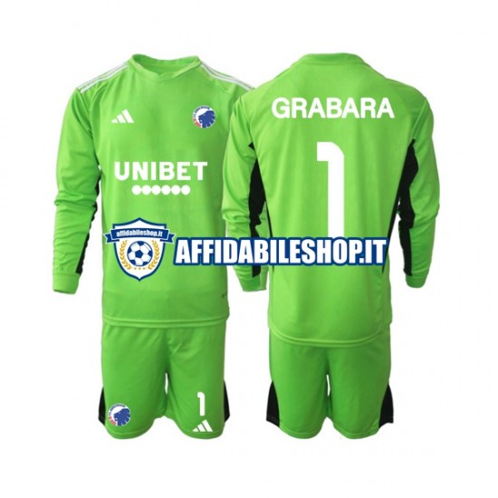 Maglia FC Copenhagen Portiere GRABARA 1 2023-2024 Bambino 3-13 anni Manica Lunga, Gara Quarto