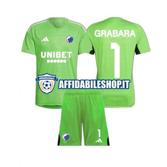 Maglia FC Copenhagen Portiere GRABARA 1 2023-2024 Bambino 3-13 anni Manica Corta, Gara Quarto