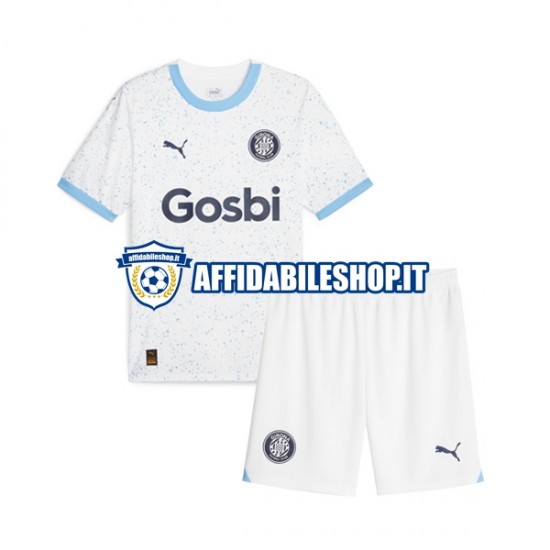 Maglia Girona 2023-2024 Bambino 3-13 anni Manica Corta, Gara Away