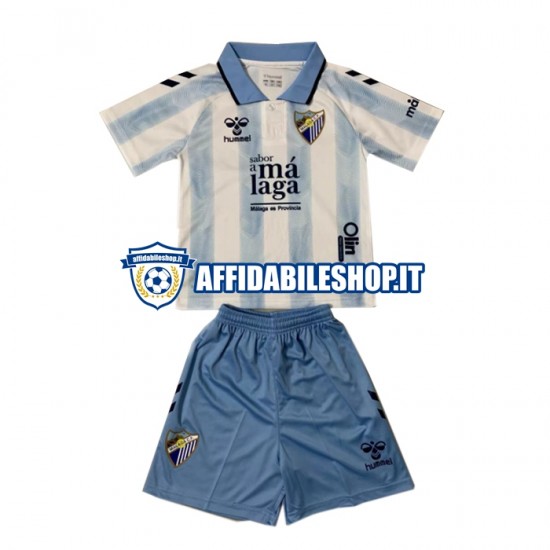 Maglia Málaga CF 2023-2024 Bambino 3-13 anni Manica Corta, Gara Home