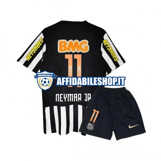 Maglia Santos Neymar JR 11 Retro 2011-2012 Bambino 3-13 anni Manica Corta, Gara Away