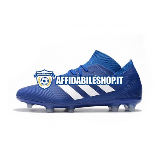 Blu Bianco Adidas Nemeziz8.1 FG Scarpe calcio