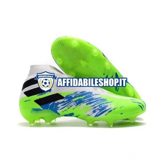 Blu Bianco Verde Adidas Nemeziz9 FG Scarpe calcio