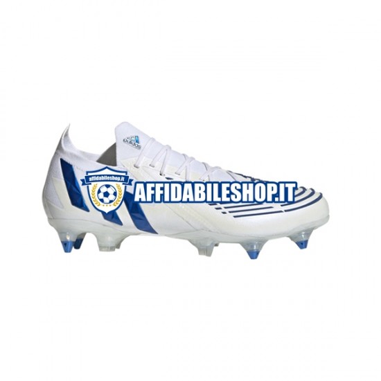 Blu Bianco Adidas Predator EDGE.1 L SG Diamond Edge Scarpe calcio