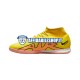 Rosa Giallo Nike Air Zoom Mercurial Superfly IX Academy IC Halle Lucent Scarpe calcio