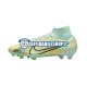 Blu Verde Nike Air Zoom Mercurial Superfly IX Bonded Elite FG Scarpe calcio