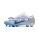 Blu Bianco Nike Air Zoom Mercurial Superfly IX Elite AG Scarpe calcio