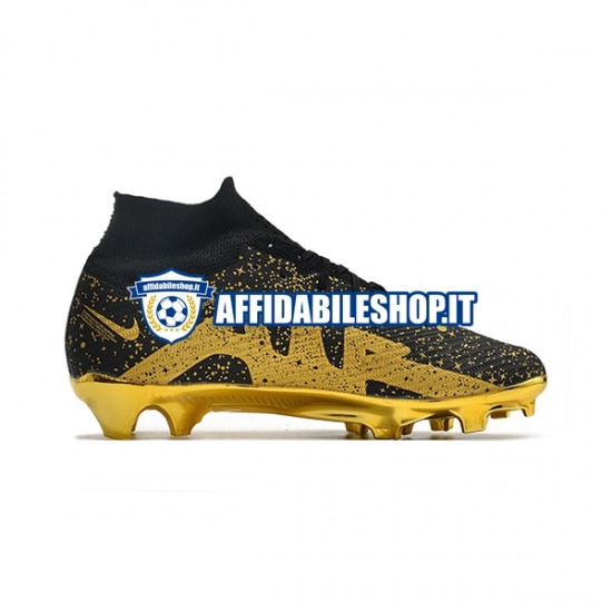 Giallo Nero Nike Air Zoom Mercurial Superfly IX Elite Scarpe calcio