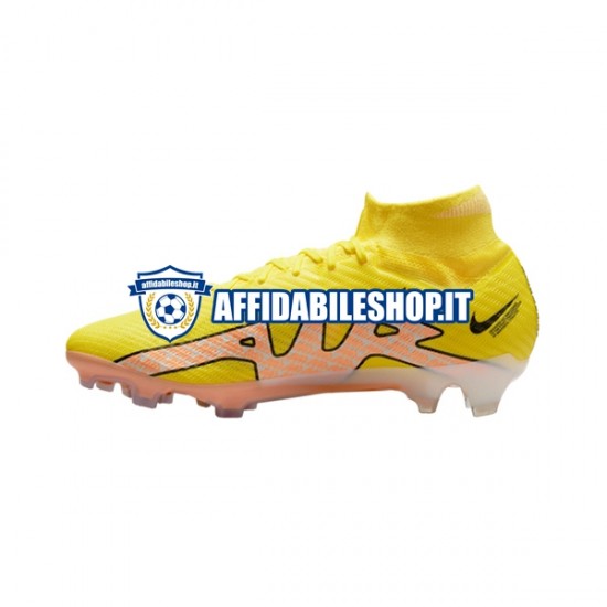 Rosa Giallo Nike Air Zoom Mercurial Superfly IX Elite FG Lucent Scarpe calcio