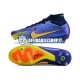 Blu Giallo Nike Air Zoom Mercurial Superfly IX Elite SG Scarpe calcio