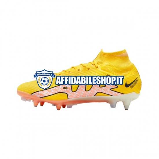 Rosa Giallo Nike Air Zoom Mercurial Superfly IX Elite SG Pro AC Lucent Scarpe calcio