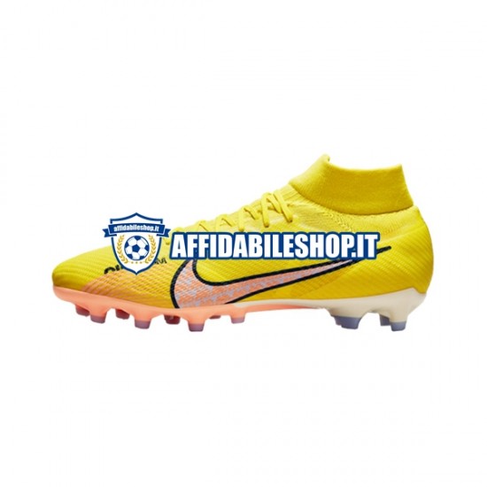 Rosa Giallo Nike Air Zoom Mercurial Superfly IX Pro AG Pro AG Pro Lucent Scarpe calcio