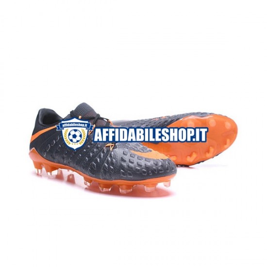 Arancia Nero Nike HyperVenom Phantom III Elite FG Scarpe calcio