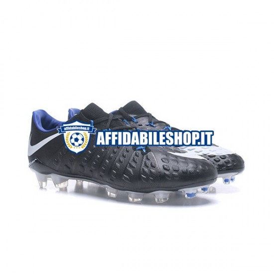 Bianco Nero Nike HyperVenom Phantom III Elite FG Scarpe calcio