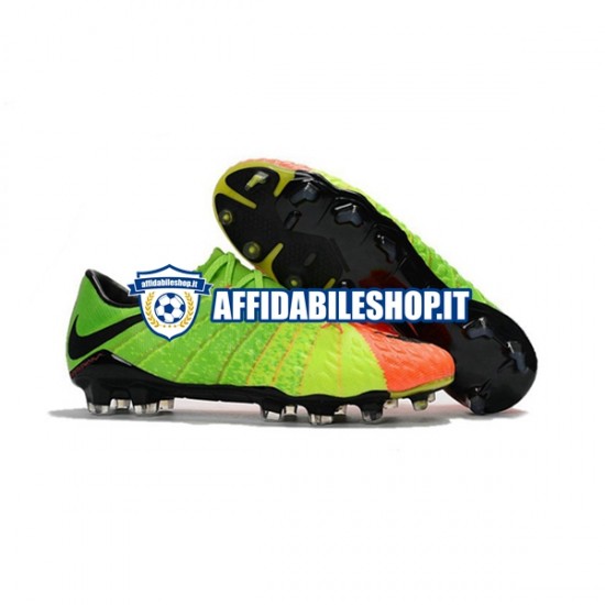 Arancia Verde Nike HyperVenom Phantom III Elite FG Scarpe calcio