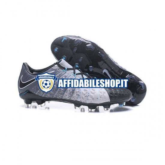 Grigio Nero Nike HyperVenom Phantom III Elite FG Scarpe calcio