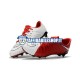 Rosso Bianco Nike HyperVenom Phantom III Elite FG Scarpe calcio