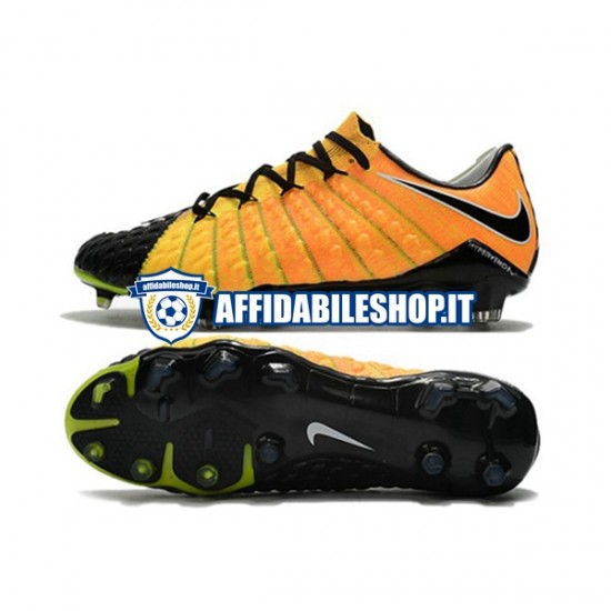 Giallo Nero Nike HyperVenom Phantom III Elite FG Scarpe calcio