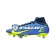 Blu Giallo Nike Mercurial Superfly VIII Recharge Elite SG Pro AC Scarpe calcio