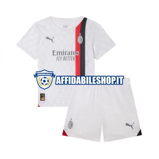 Maglia AC Milan 2023-2024 Bambino 3-13 anni Manica Corta, Gara Away